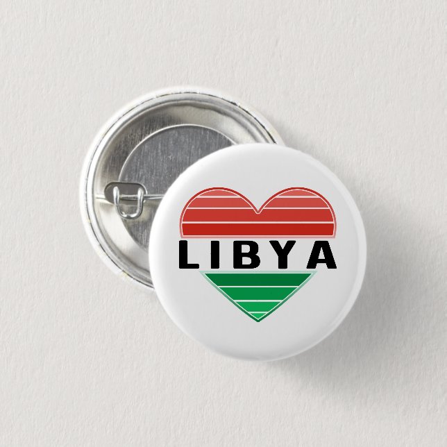 I Kärlek Libyen, Libyen, libyskt hjärta Knapp (Framsida & baksida)