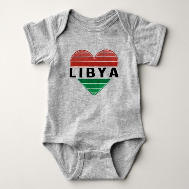 I Kärlek Libyen, Libyen, libyskt hjärta T Shirt (Framsida)