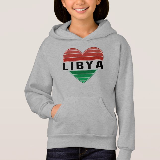 I Kärlek Libyen, Libyen, libyskt hjärta T Shirt (Framsida)