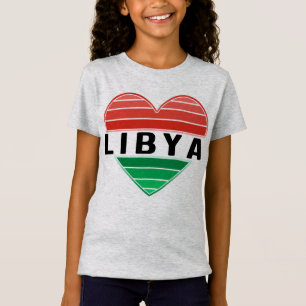 I Kärlek Libyen, Libyen, libyskt hjärta T Shirt