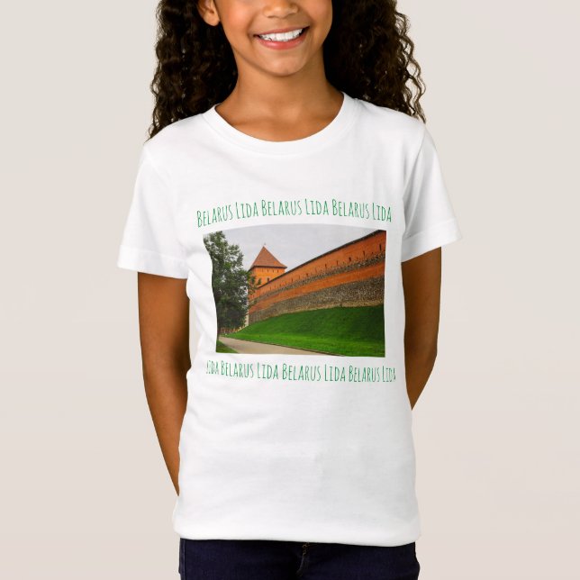 I Kärlek Lida Belarus Architecture Castle T Shirt (Framsida)