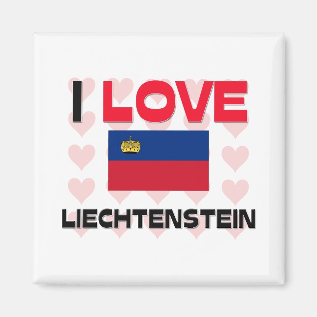 I Kärlek Liechtenstein Magnet (Framsidan)