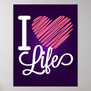 I Kärlek Life Quote Poster