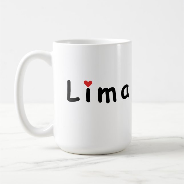 I kärlek Lima Peru Kaffemugg (Vänster)