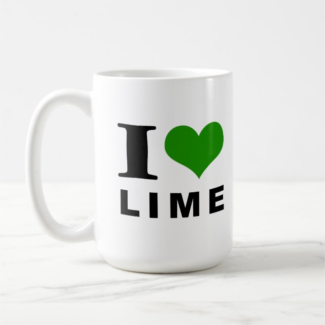 I kärlek lime kaffemugg (Vänster)