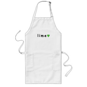 I kärlek lime långt förkläde