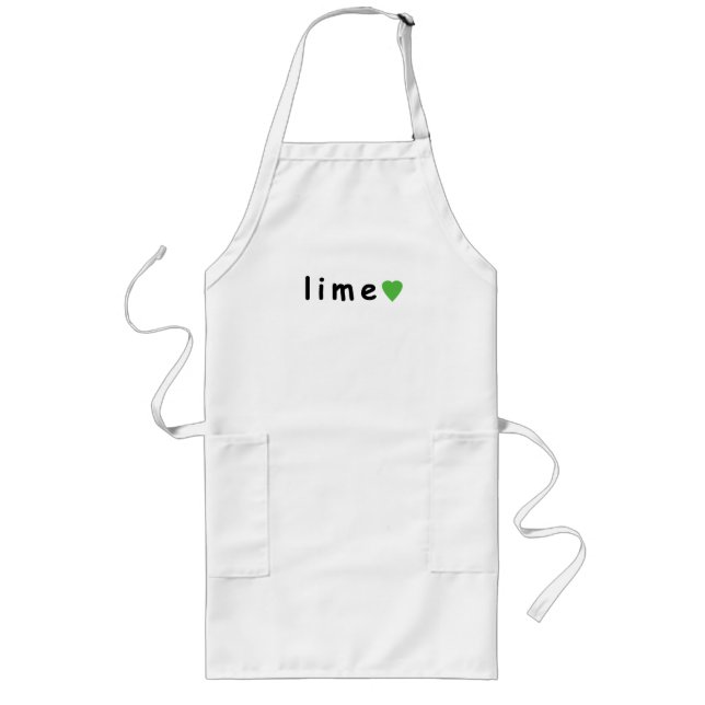 I kärlek lime långt förkläde (Framsidan)