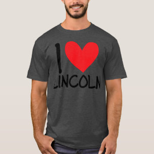 I Kärlek Lincoln Namn Personlig Manar Guy BFF T Shirt
