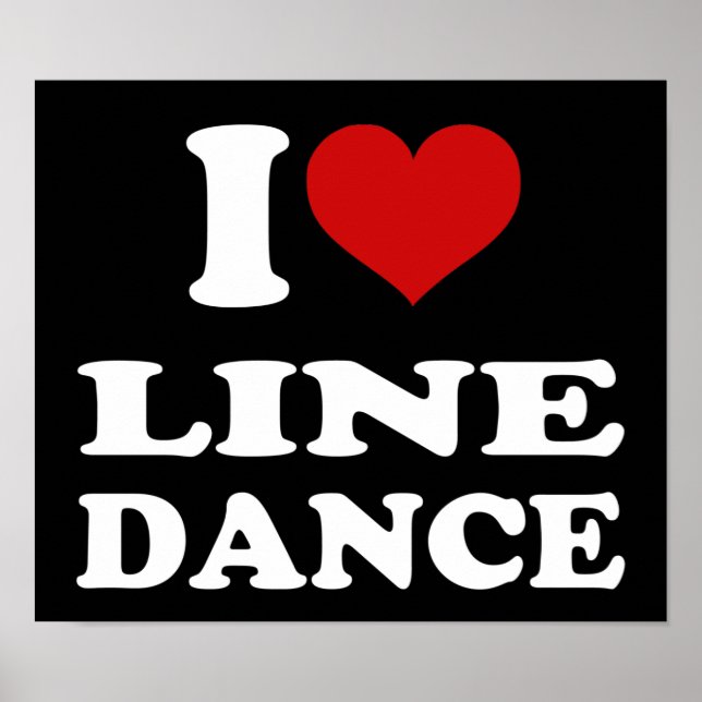 I Kärlek Line Dance Poster (Framsidan)