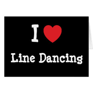 I kärlek Line Dancing anpassningsbar personlig Hälsningskort