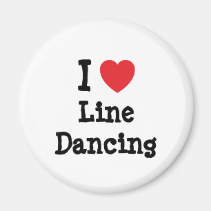 I kärlek Line Dancing anpassningsbar personlig Magnet