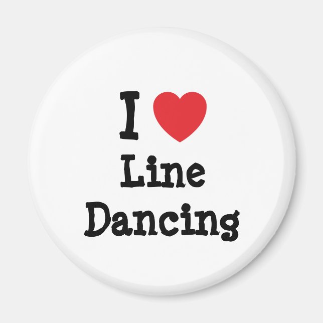 I kärlek Line Dancing anpassningsbar  personlig Magnet (Framsidan)