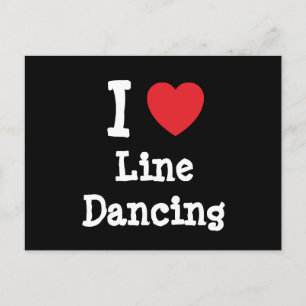 I kärlek Line Dancing anpassningsbar  personlig Vykort
