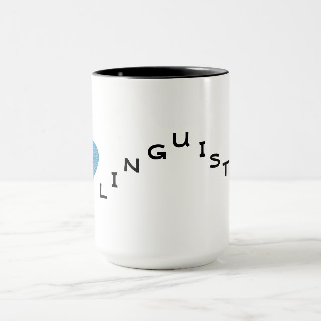 I Kärlek Linguistics Mugg (Center)