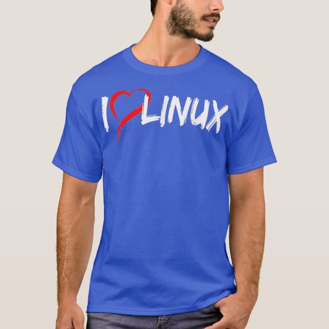 I Kärlek Linu med Heart T Penguin Tu Open Os Shirt (Framsida)