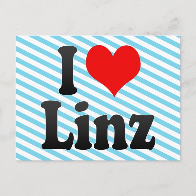 I Kärlek Linz, Österrike Vykort (Framsida)