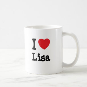 I kärlek Lisa hjärta T-Shirt Kaffemugg