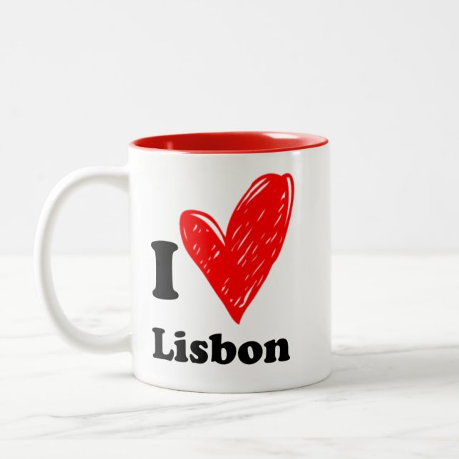 I kärlek Lissabon Två-Tonad Mugg (Vänster)