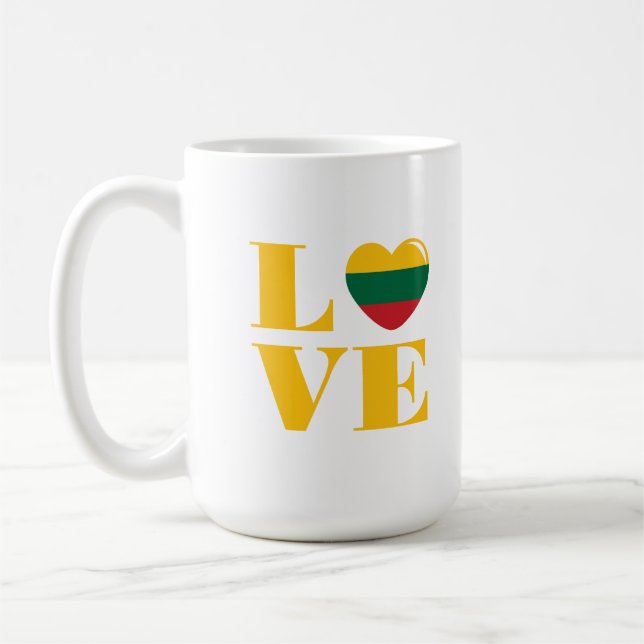 I kärlek Litauen Kaffemugg (Vänster)