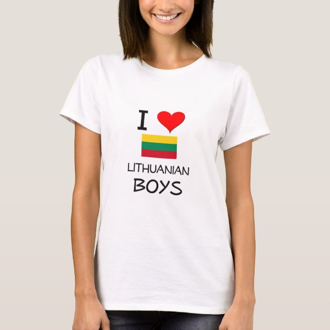 I Kärlek litauiska Boys Tee Shirt (Framsida)