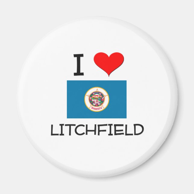 I Kärlek Litchfield Minnesota Magnet (Framsidan)