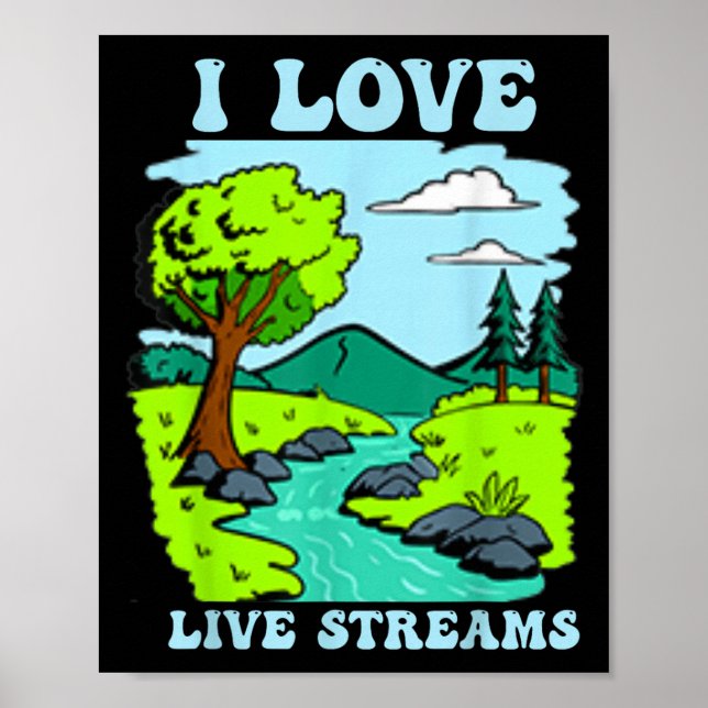 I Kärlek Live Streams Manar Women Kids Poster (Framsidan)