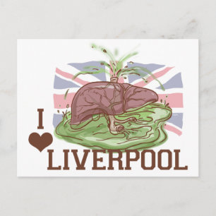 I Kärlek Liverpool Humor Vykort