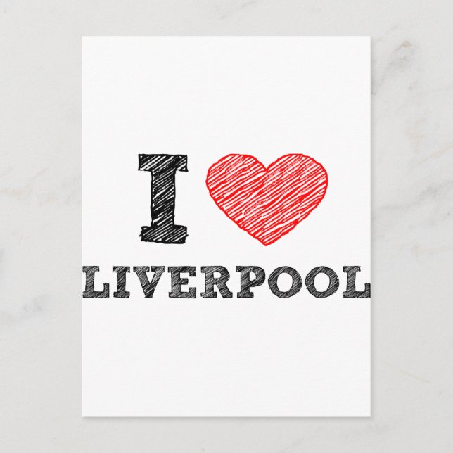 I kärlek Liverpool Vykort (Framsida)
