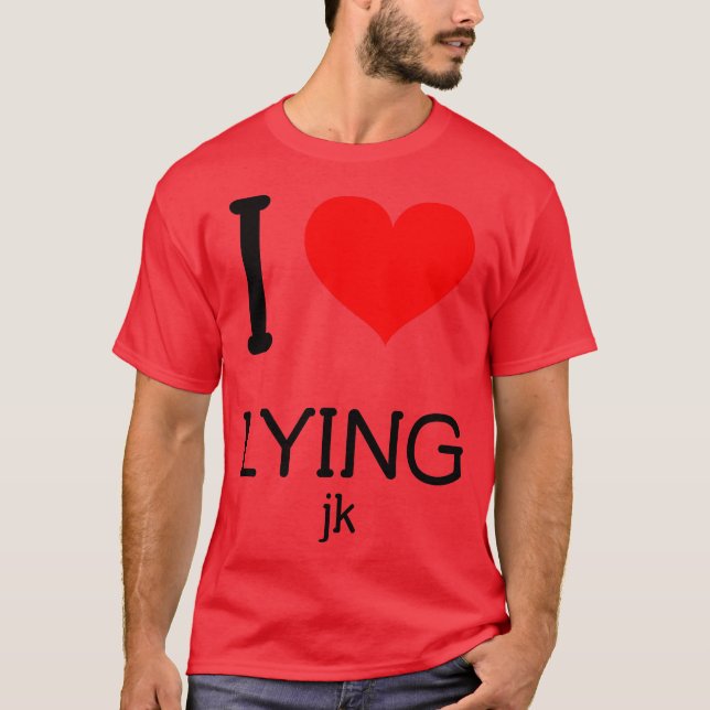 I KÄRLEK LJUGER T SHIRT (Framsida)