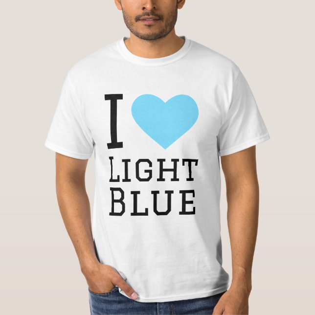 I kärlek ljusblå t shirt (Framsida)