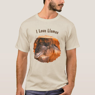 I Kärlek Llamas Farm Animal T Shirt