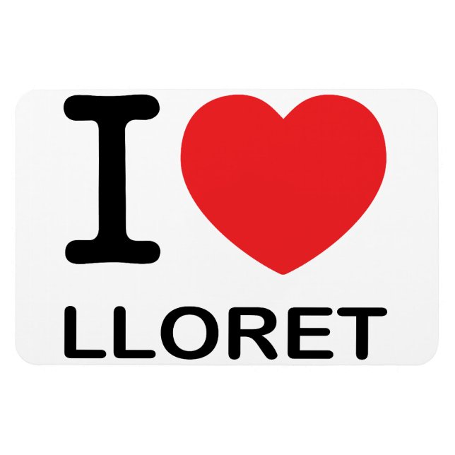 I Kärlek Lloret - Flexibel magnet (Horisontell)