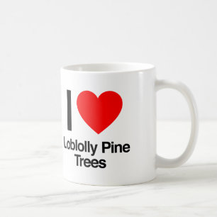 i kärlek loblolly gräs träd kaffemugg