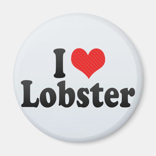 I Kärlek Lobster Magnet (Framsidan)