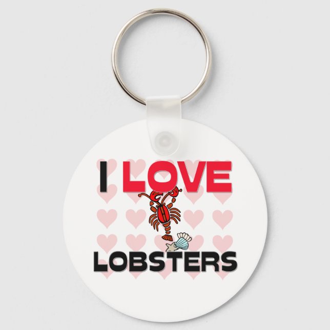 I Kärlek Lobsters Nyckelring (Framsida)