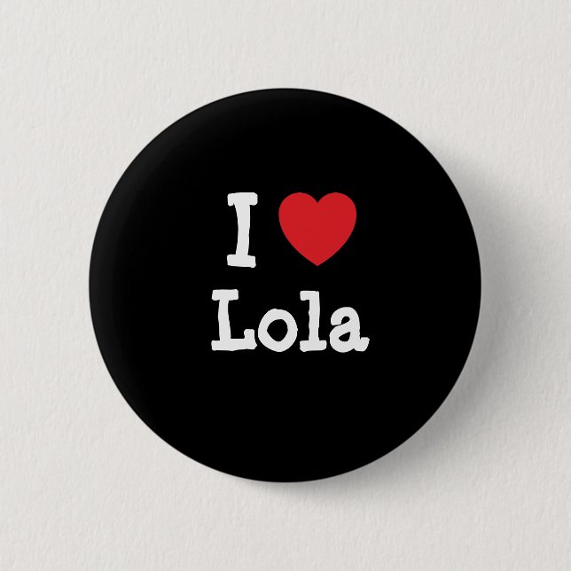 I kärlek Lola, hjärta T-Shirt Knapp (Framsida)