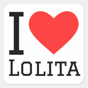 I kärlek Lolita Fyrkantigt Klistermärke