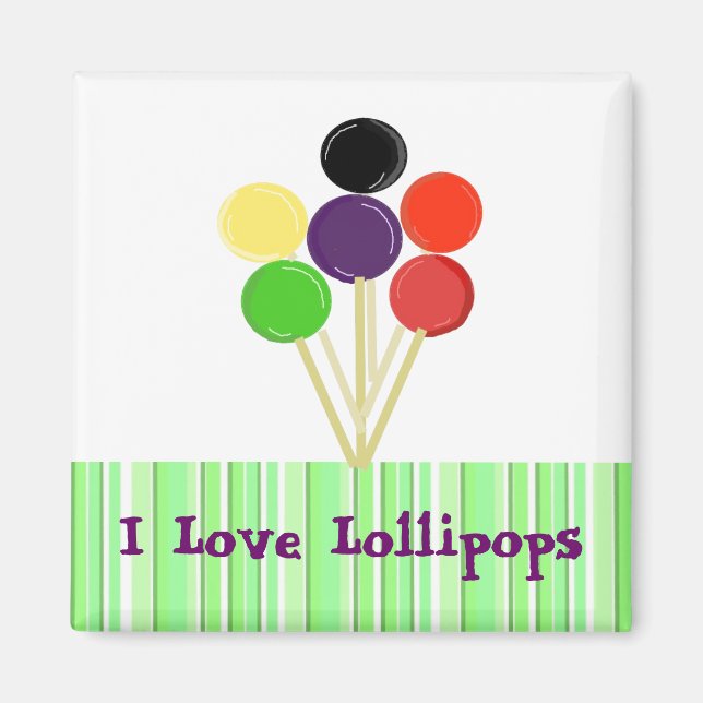 I Kärlek Lollipops Magnet (Framsidan)