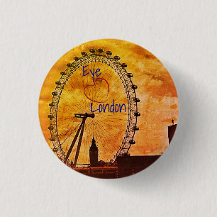 I kärlek London Button Knapp