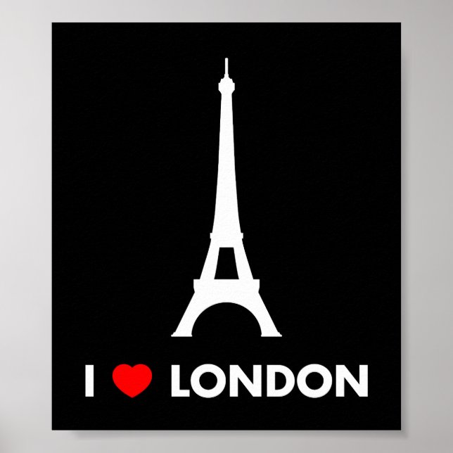 I Kärlek London - Eiffel Torn Poster (Framsidan)