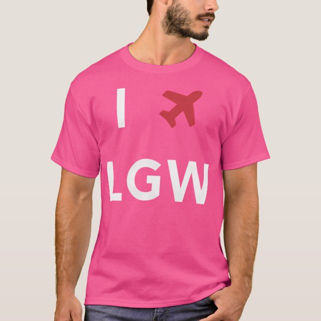 I Kärlek London Gatwick Lgw T Shirt (Framsida)