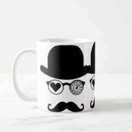 I KÄRLEK LONDON MUSTACHE KAFFEMUGG