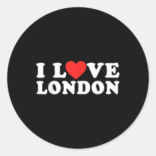 I Kärlek London Runt Klistermärke