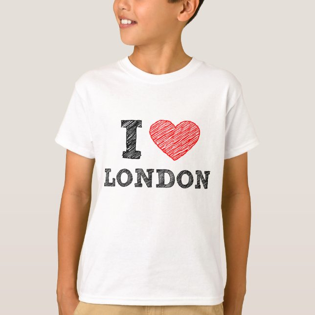I Kärlek London sketch souvenir T-shirt (Framsida)
