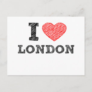 I Kärlek London sketch souvenir Vykort