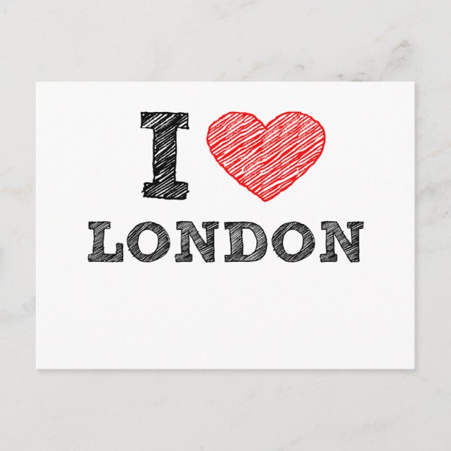 I Kärlek London sketch souvenir Vykort (Framsida)