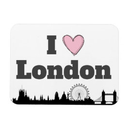 I Kärlek London Skyline Magnet