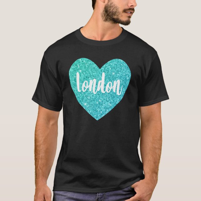 I Kärlek London Uk Heart T Shirt (Framsida)
