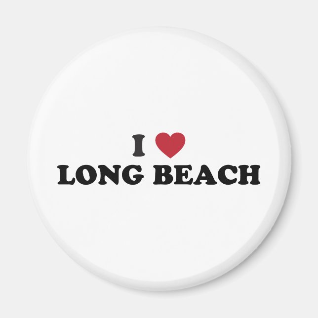 I Kärlek Long Beach California Magnet (Framsidan)