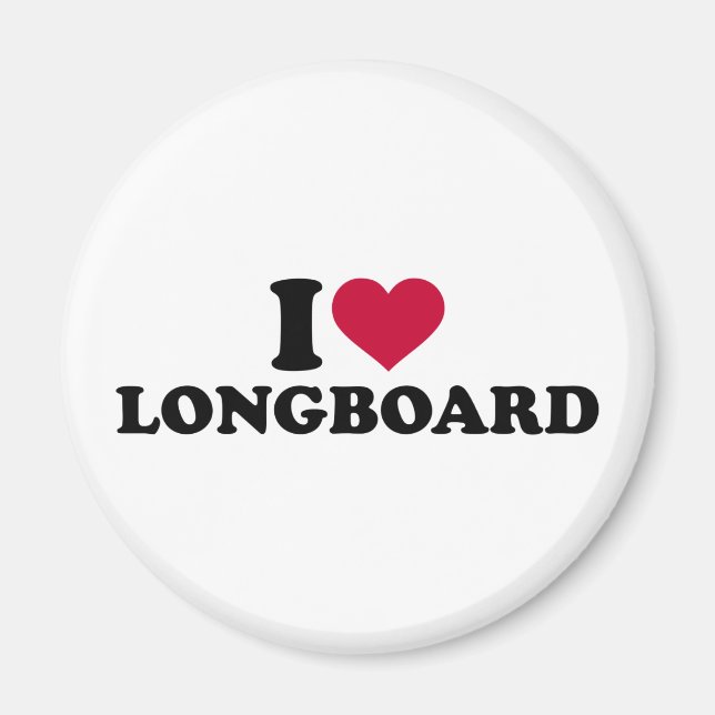 I kärlek Longboard Magnet (Framsidan)